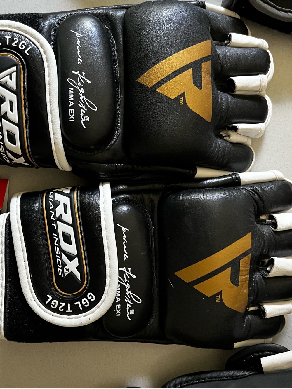 Black & Gold MMA Grappling Gloves -